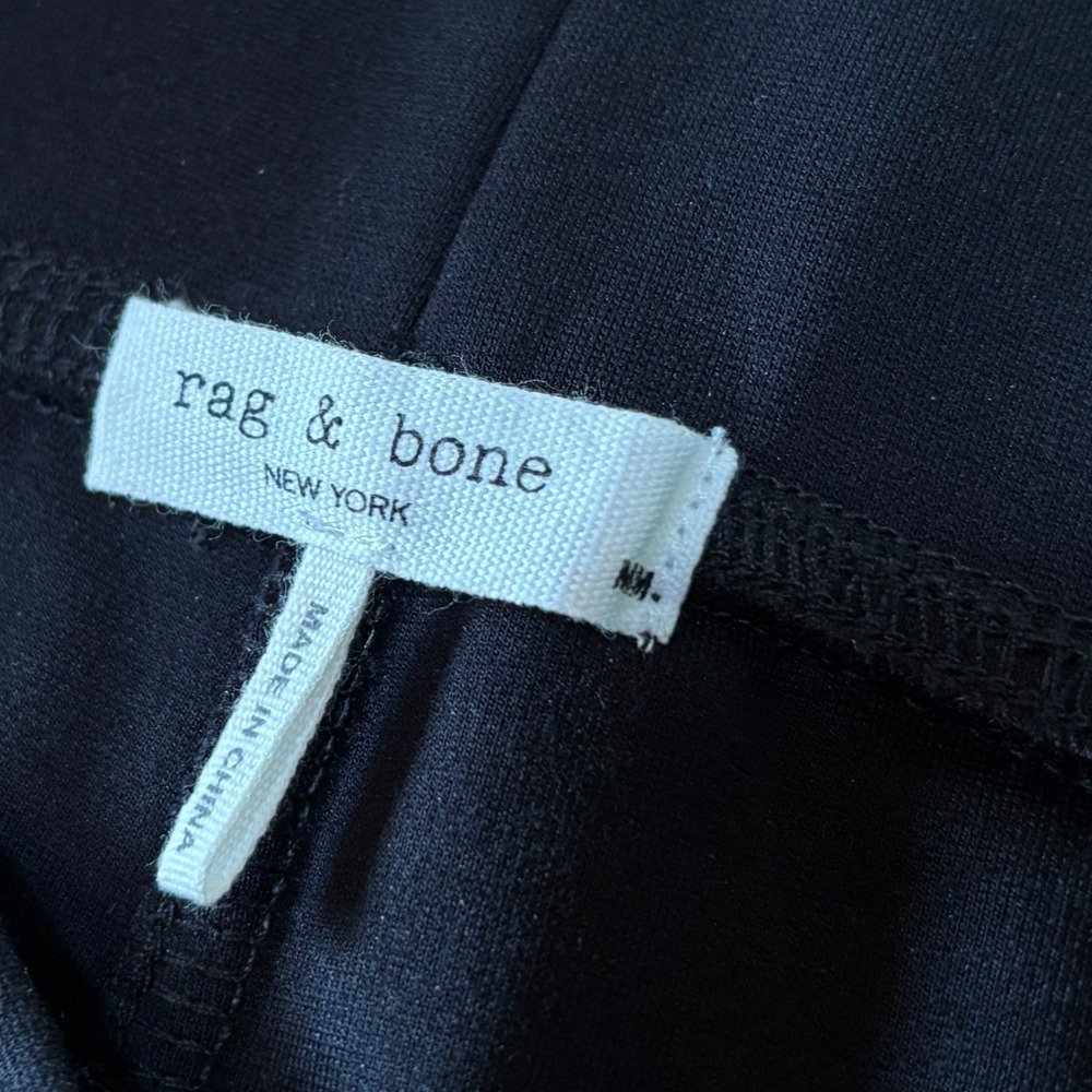Rag & Bone Womens Black Skinny Leg Zipper Hem Pull On High Rise Dress Pants Med - Picture 5 of 9